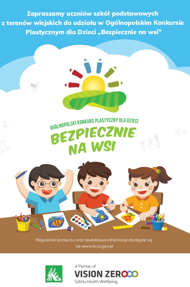 plakat KRUS ogólnopolski konkurs plastyczny dla dzieci