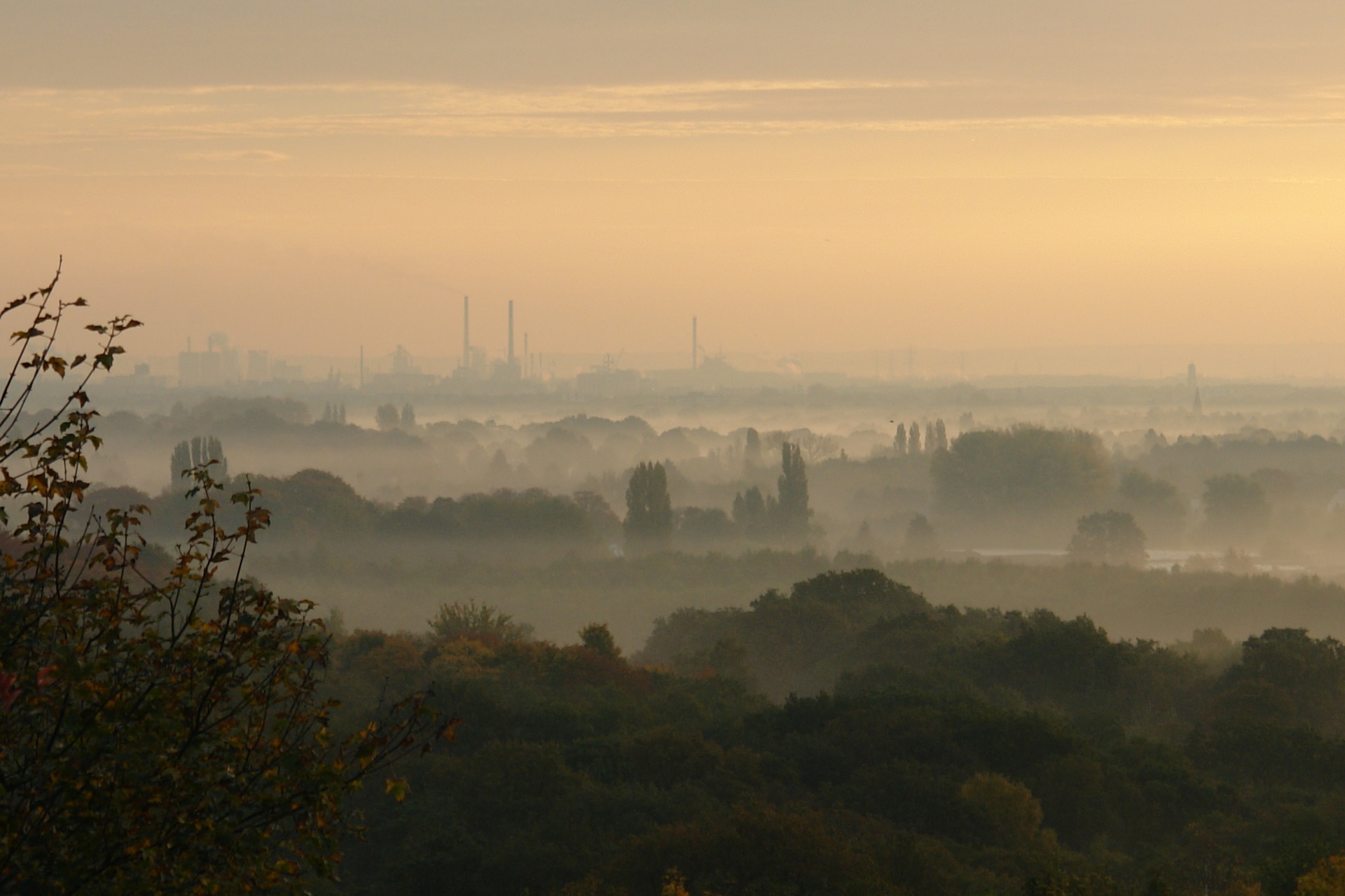 Smog- zdjęcie: https://pixabay.com/pl Zdjęcie przedstawia smog nad miastem