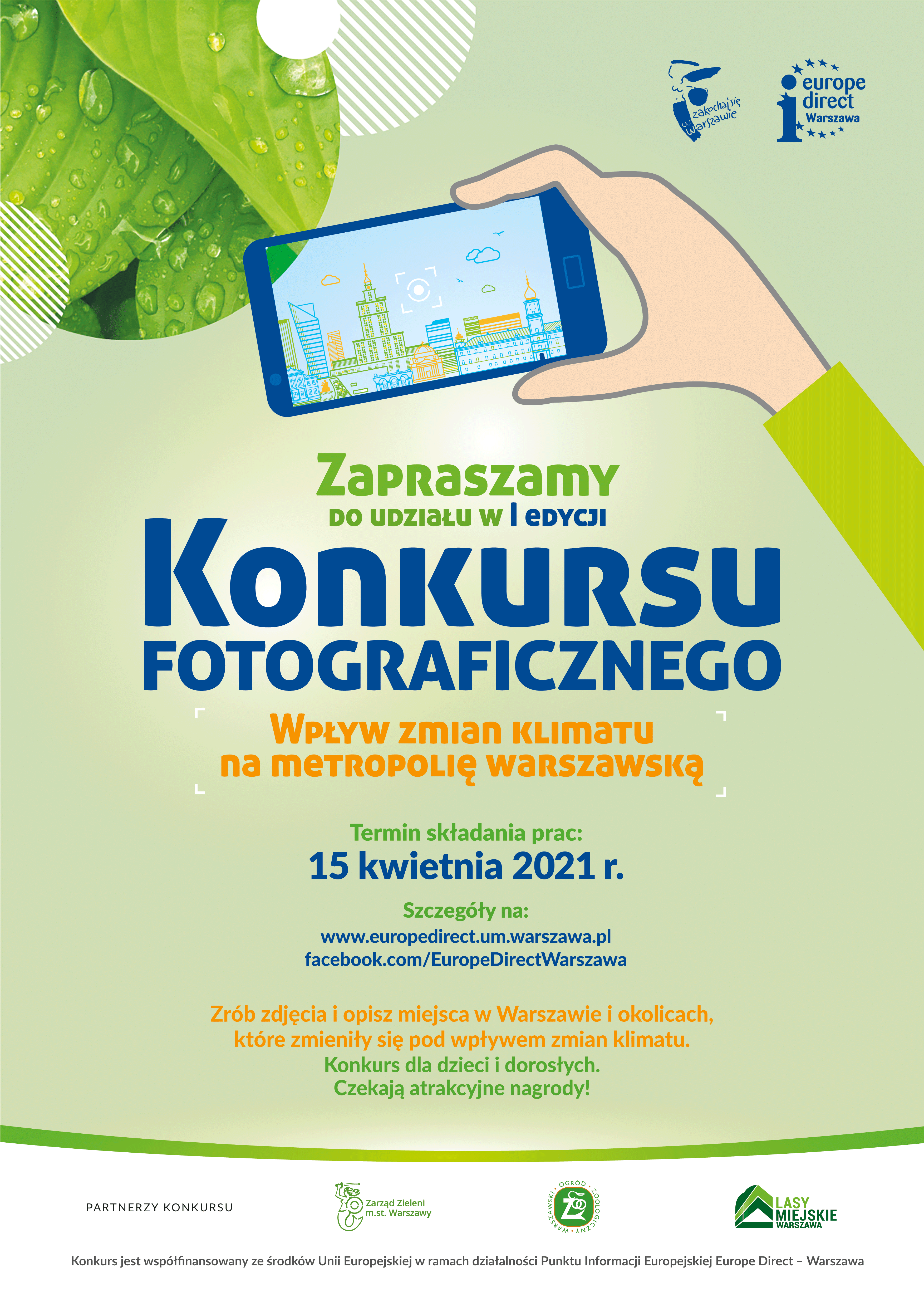 Plakat Konkurs fotograficzny “Wpływ zmian klimatu na metropolię warszawską”